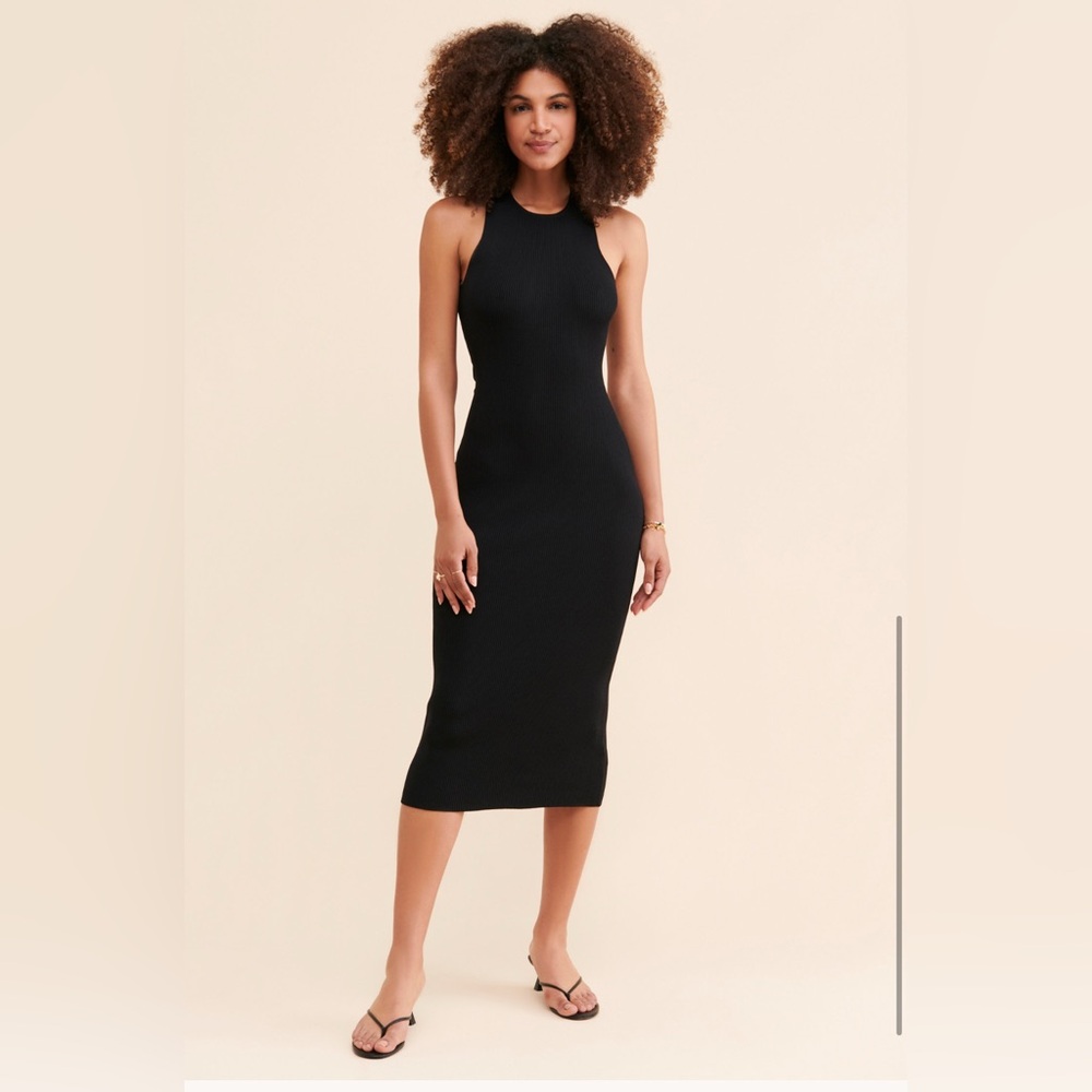 Line & Dot Black Open Back Sleeveless Dress NWOT - Picture 4 of 7
